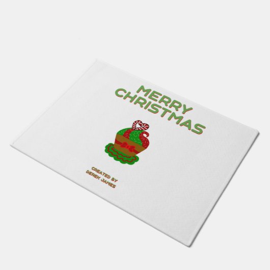 Kerst Cupcake Deurmat (45,72 cm x 60,96 cm) (Schuin)