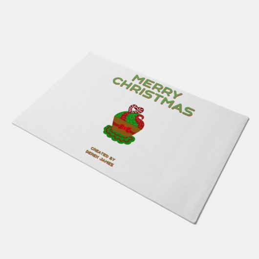 Kerst Cupcake Deurmat (60,96 cm x 91,44 cm) (Schuin)