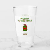 Kerst Cupcake glas Tumbler (Voorkant)