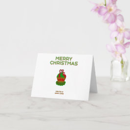 Kerst Cupcake Klein Horizontaal Wenskaart Kaart