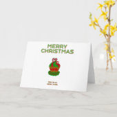 Kerst Cupcake Standard-Size Wenskaart Kaart (Gele Bloem)