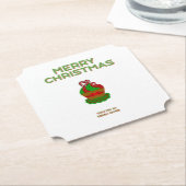 Kerst Cupcake Ticket Papier Onderzetter (Gekanteld)