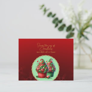 Kerst Cupcakes Proef de vreugde Briefkaart