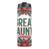 Kerst Custom nicht en neef namen grote tante Thermosbeker (Voorkant)