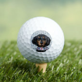Kerst Dachshund Art Golfballen (Insitu Shirt)