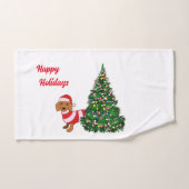 Kerst Dachshund Badkamer Handdoek Set (Handdoek)
