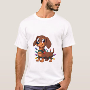 Kerst Dackel Lichtjes (1) T-shirt