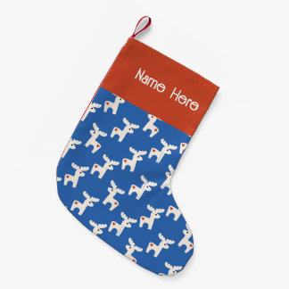Kerst Dala Paard Minimale Retro vet blauw Kleine Kerstsok