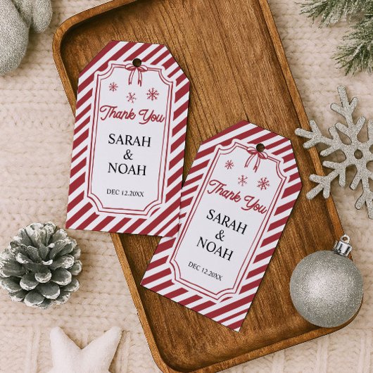 Kerst Dank Je  Cadeaulabel