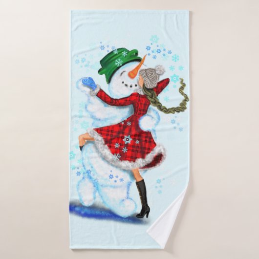Kerst Dansers Bad Handdoek (Badhanddoek)
