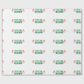 Kerst de feestdag grappig cadeaupapier (Vlak)