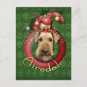 Kerst - Deck de Hallen - Airedales Feestdagenkaart