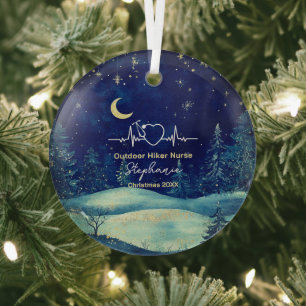 Kerst Decor Outdoor Adventure Nurse Life Gift Glas Ornament