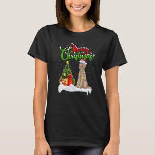 Kerst Decoratie Kerstman Poodle Hond Kerst Premium T-shirt