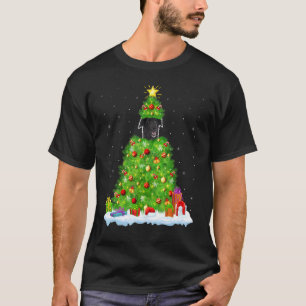 Kerst Decoratie Lichtjes Kerstman Borzoi Hond Kers T-shirt