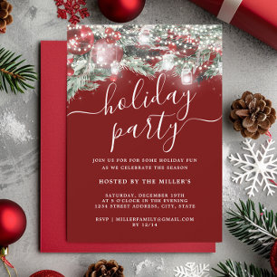 Kerst decoratie verlichting voor de feestdagen kaart