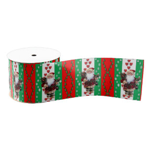 Kerst decoratief lint, Sinterklaas Grosgrain Lint