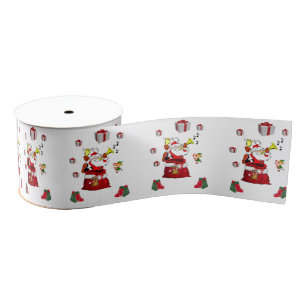 Kerst decoratief lint, Sinterklaas Grosgrain Lint