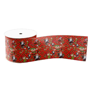 Kerst decoratief lint, Sinterklaas Grosgrain Lint