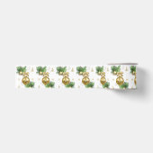 Kerst decoratieve lint, gouden ballen grosgrain lint (Voorkant)