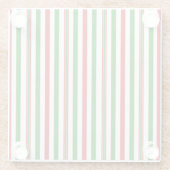 Kerst decoratieve strepen glazen onderzetter (Achterkant)