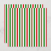 Kerst decoratieve strepen kaart (Voorkant / Achterkant)