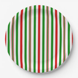 Kerst decoratieve strepen papieren bordje