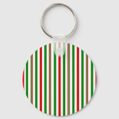 Kerst decoratieve strepen sleutelhanger (Voorkant)