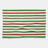 Kerst decoratieve strepen theedoek (Horizontaal)