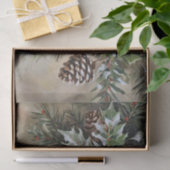 Kerst Decoupage Holly en Pinecones Tissuepapier (Geschenk)