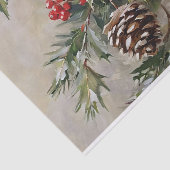 Kerst Decoupage Holly en Pinecones Tissuepapier (Detail)