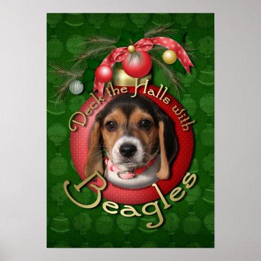 Kerst - Dek de zalen - Beagles Poster (Voorkant)