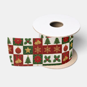 Kerst Dekken Vierkanten Lint