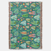 Kerst dennen patroon deken (Voorkant Verticaal)