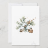 Kerst Dennenkegels | Tak Kerstfeest Kaart (Achterkant)