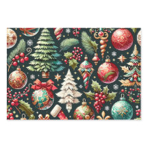 Kerst Design Pattern 9 Flat Sheet Set van 3