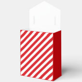 Kerst Diagonaal Rood en Wit Stripes Eenvoudig Bedankdoosjes (Open)