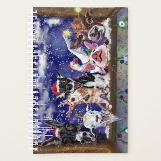 Kerst Dier Feest Grappige Planner (Voorkant)