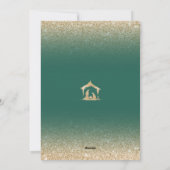 Kerst Diner Party Religieuze kerststal Feestdagenkaart (Achterkant)