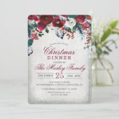 Kerst Diner Vakantie Party uitnodiging (Staand voorkant)