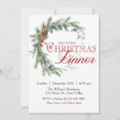 Kerst Dinner, Elegante Feestdagen,  Feestdagenkaart (Voorkant)