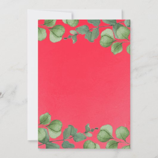 Kerst Dinner Invitation, bewerkbare Sjabloon Kaart (Achterkant)