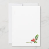 Kerst Dinner Party Kaart (Achterkant)