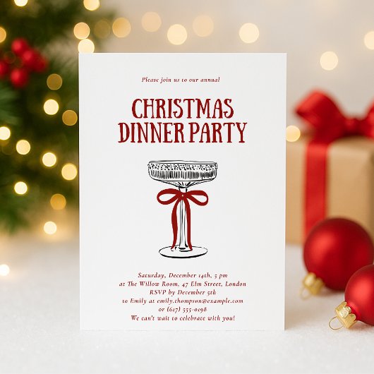 Kerst Dinner Party Uitnodiging