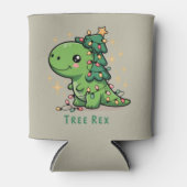 Kerst Dinosaur Light Party Funny Tree Rex Blikjeskoeler (Voorkant)