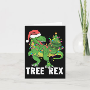 Kerst Dinosaur Tree Rex Xmas Trex Pyjama Mannen Kaart