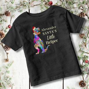 Kerst Dinosaurus Kinder Gepersonaliseerd Kinder Shirts