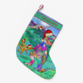 Kerst Dinosaurussen Kinder naam Kleine Kerstsok (Voorkant (Hangend))