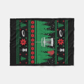Kerst Disc Golf Frisbee Lelijke Kerstmis Xmas Fleece Deken (Voorkant (Horizontaal))