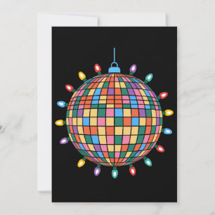 Kerst Disco Bal Lichtjes Ornament Kleurrijk Kerstm Kaart